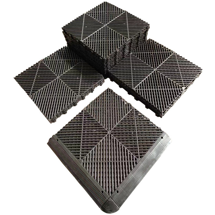DECKO <strong>DURANTE</strong> Multipurpose Tile - <strong>BLACK</strong> - 15.8/15.8/0.7" - Price/Tile